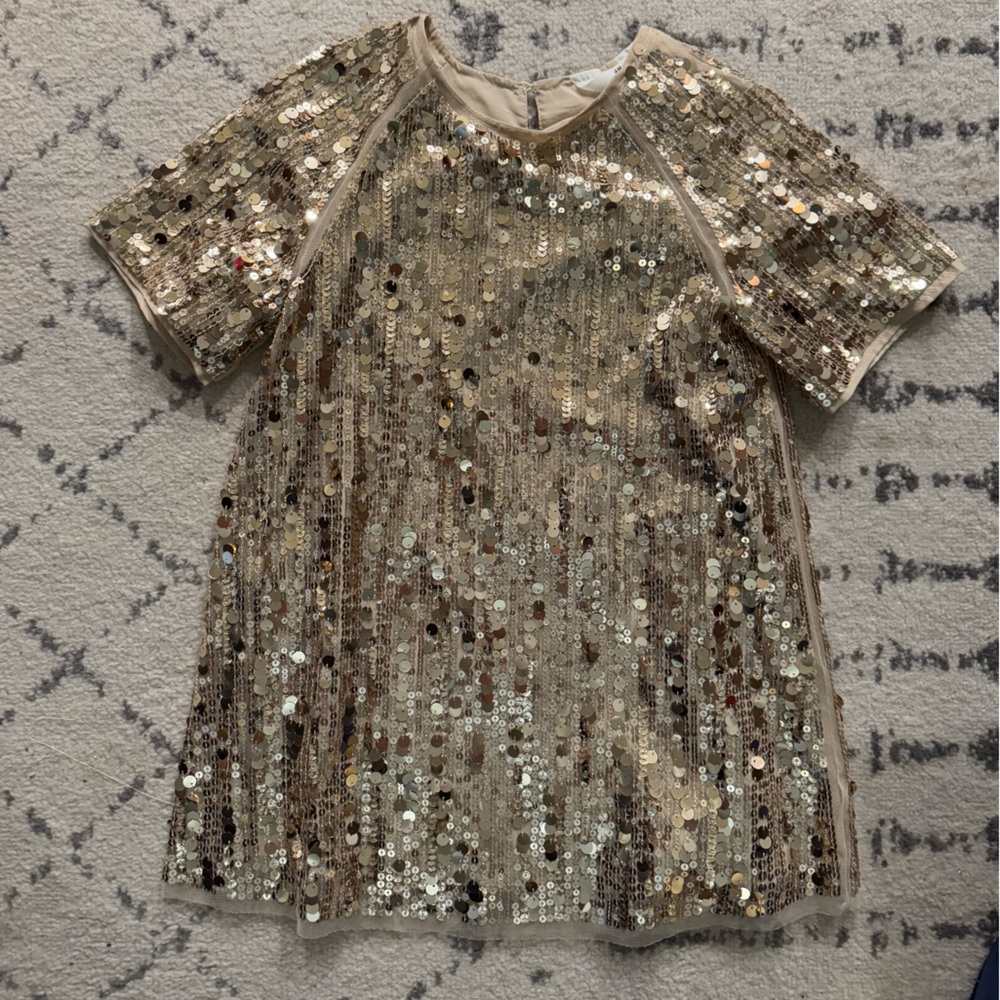 H&M Gold Sequin Girls Dress
